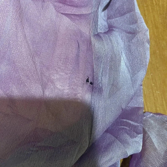 VTG Cottagecore Charng Shin Silk Cami Midi Dress 11/L/XL Sleeveless Line Violet - Picture 12 of 14